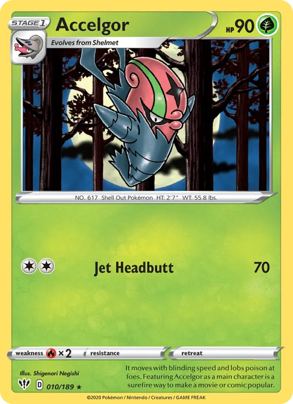 Accelgor #10 – Darkness Ablaze card