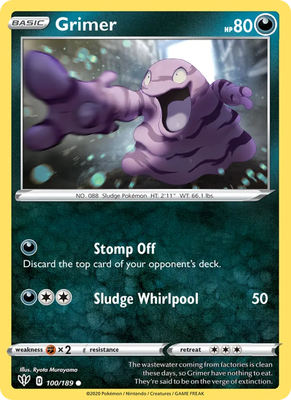 Grimer #100 – Darkness Ablaze card
