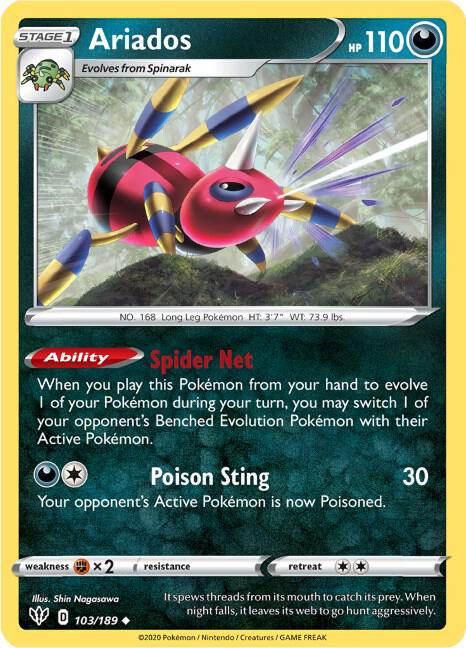 Ariados #103 – Darkness Ablaze card