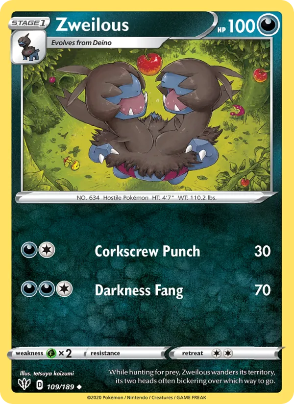 Zweilous #109 – Darkness Ablaze card