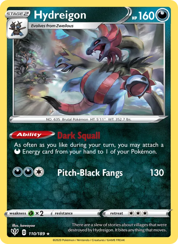 Hydreigon #110 – Darkness Ablaze card