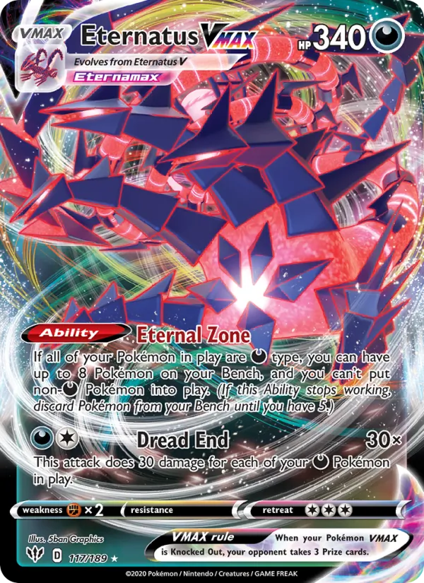 Eternatus VMAX #117 – Darkness Ablaze card