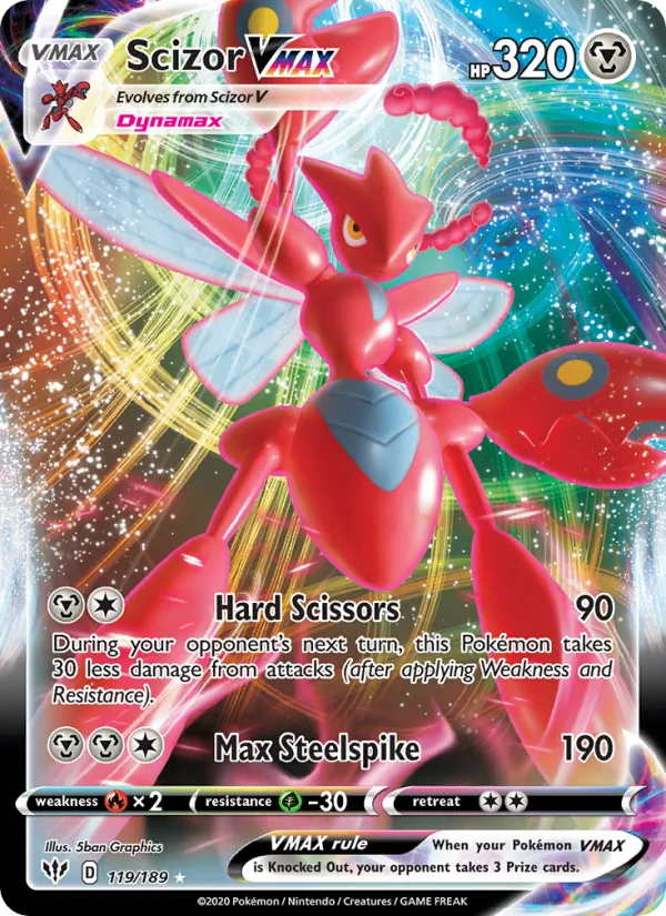Scizor VMAX #119 – Darkness Ablaze card