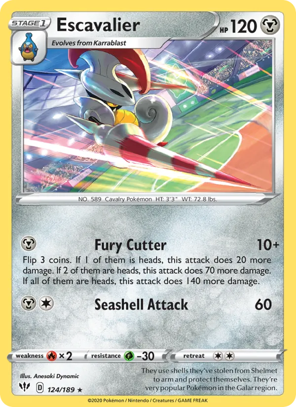 Escavalier #124 – Darkness Ablaze card