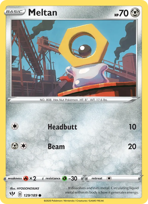 Meltan #129 – Darkness Ablaze card