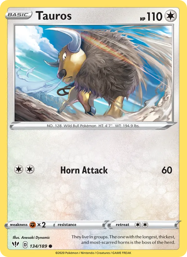 Tauros #134 – Darkness Ablaze card