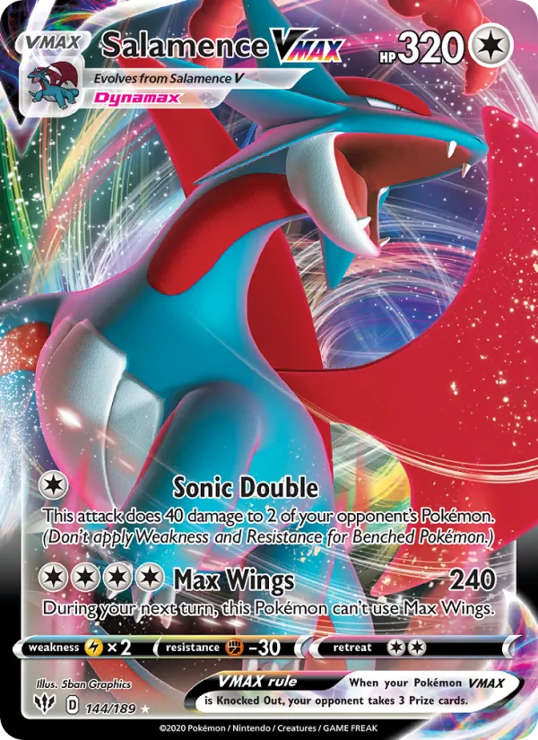 Salamence VMAX #144 – Darkness Ablaze card