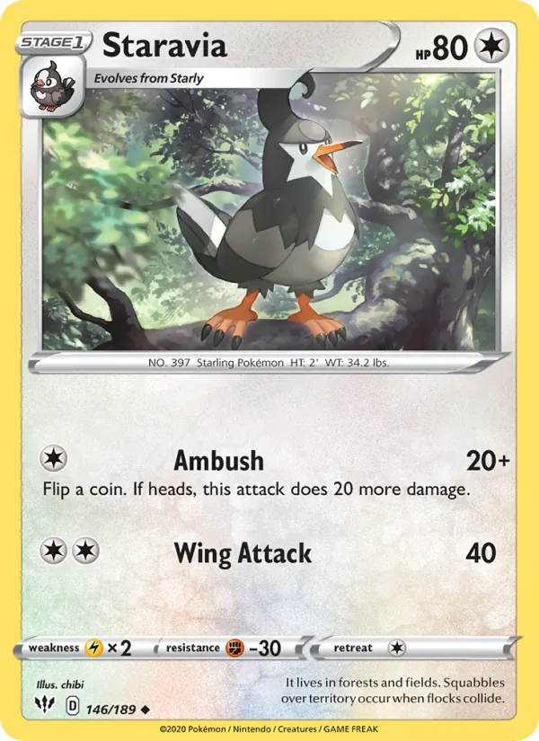 Staravia #146 – Darkness Ablaze card