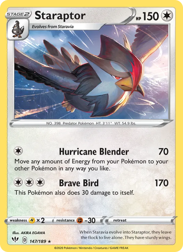 Staraptor #147 – Darkness Ablaze card