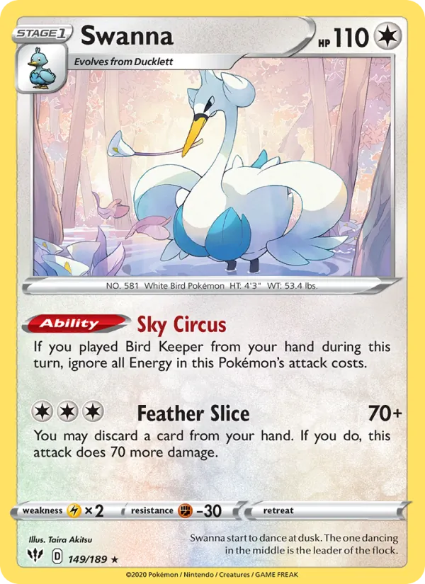 Swanna #149 – Darkness Ablaze card