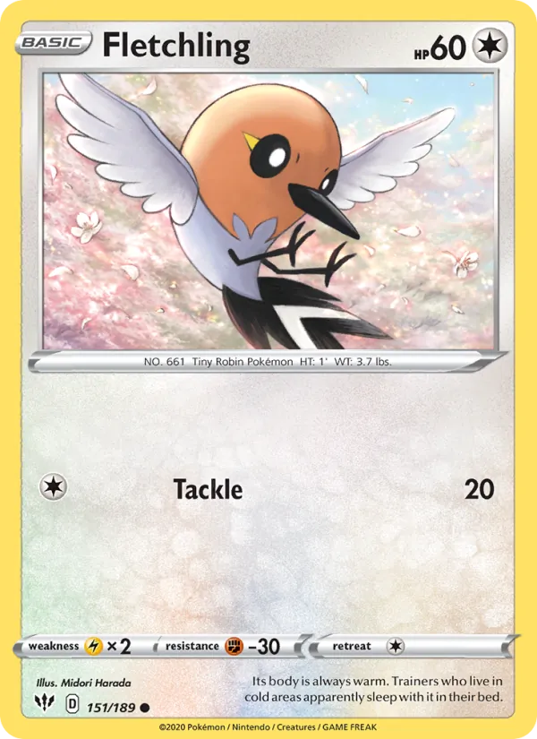 Fletchling #151 – Darkness Ablaze card