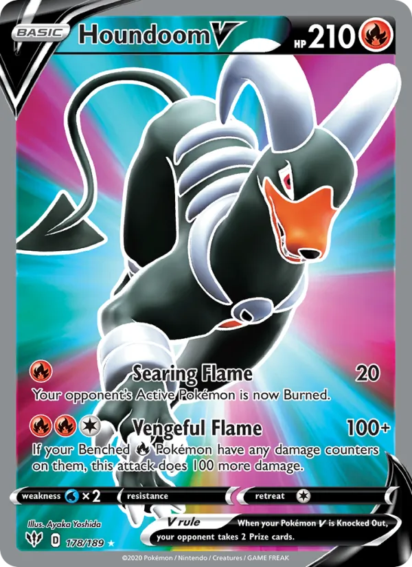 Houndoom V #178 – Darkness Ablaze card