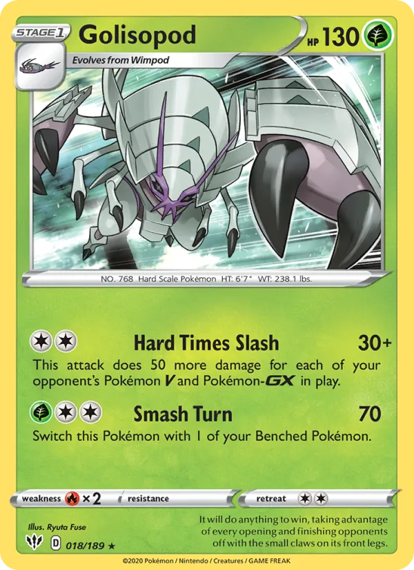 Golisopod #18 – Darkness Ablaze card