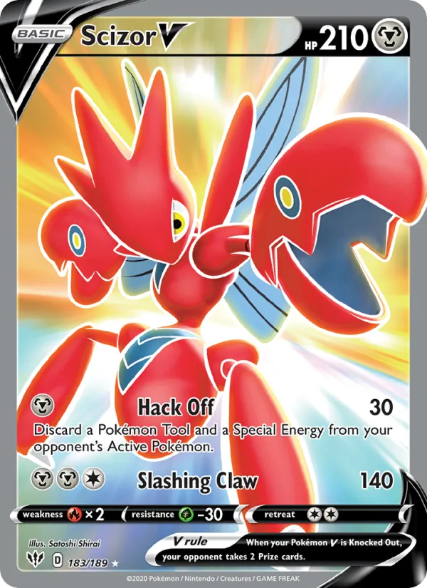 Scizor V #183 – Darkness Ablaze card