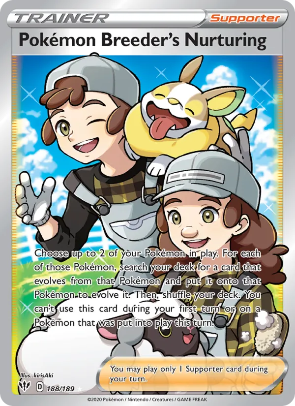 Pokémon Breeder's Nurturing #188 – Darkness Ablaze card