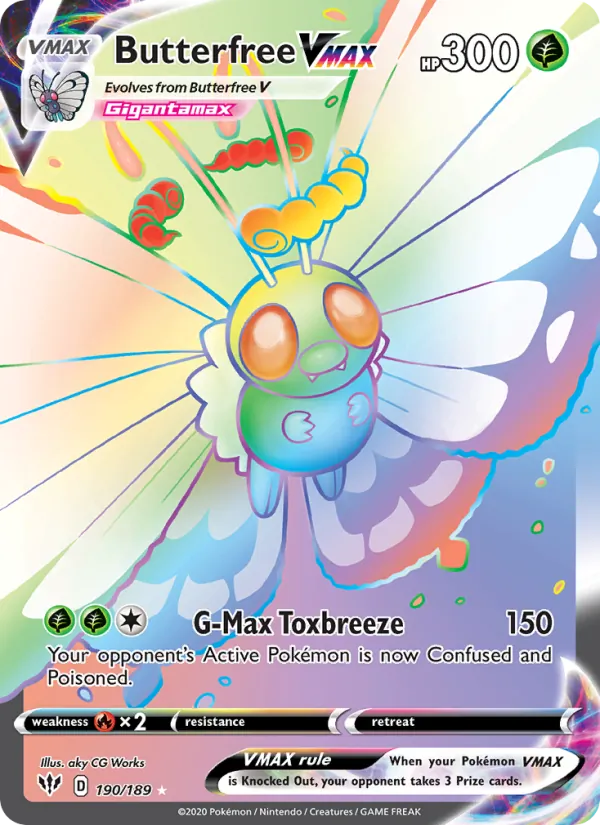 Butterfree VMAX #190 – Darkness Ablaze card