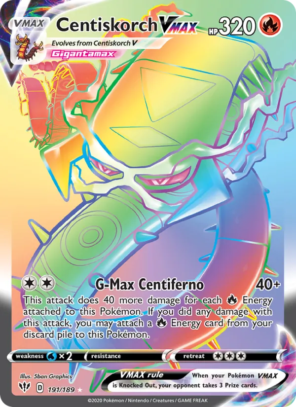 Centiskorch VMAX #191 – Darkness Ablaze card