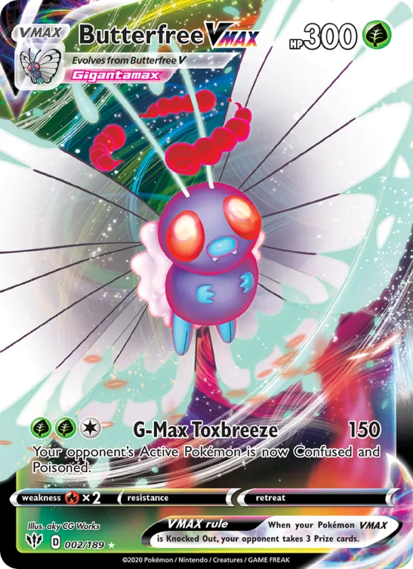 Butterfree VMAX #2 – Darkness Ablaze card