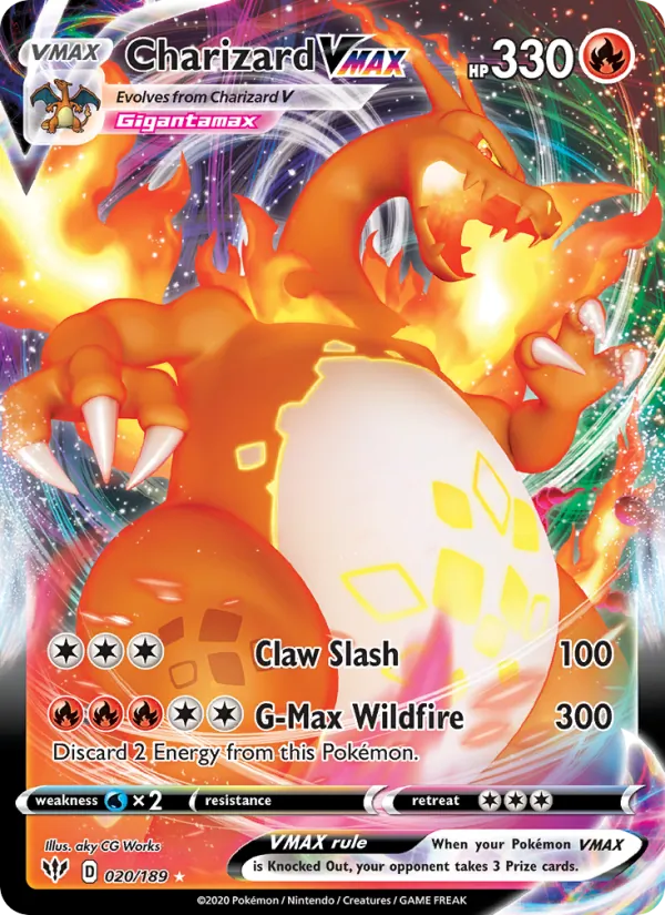 Charizard VMAX #20 – Darkness Ablaze card