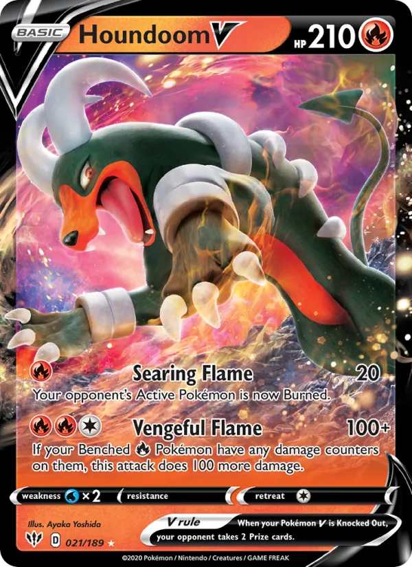 Houndoom V #21 – Darkness Ablaze card