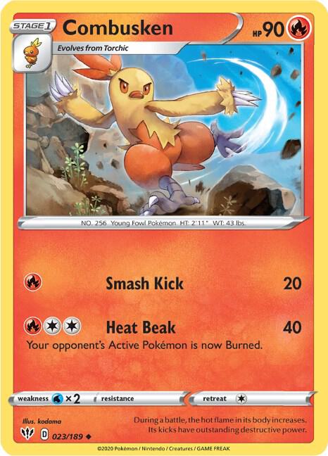 Combusken #23 – Darkness Ablaze card