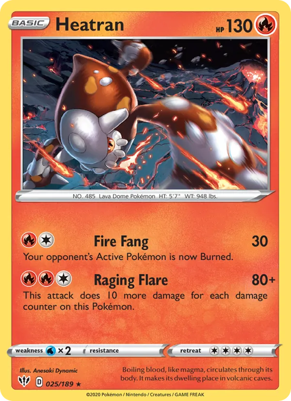 Heatran #25 – Darkness Ablaze card