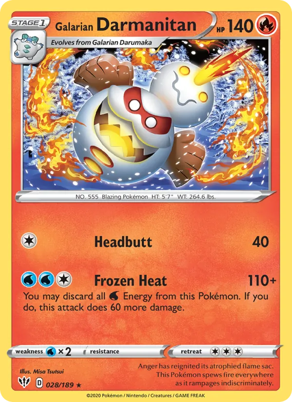 Galarian Darmanitan #28 – Darkness Ablaze card