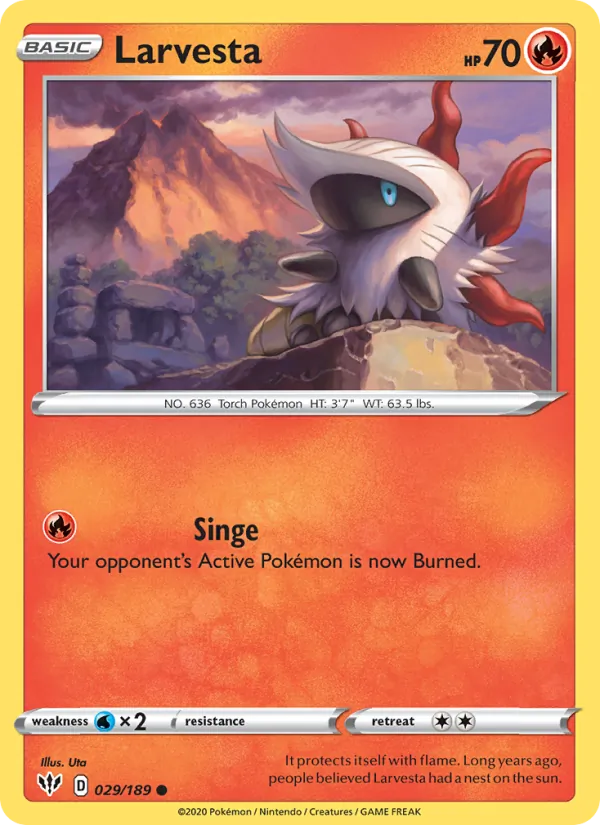 Larvesta #29 – Darkness Ablaze card