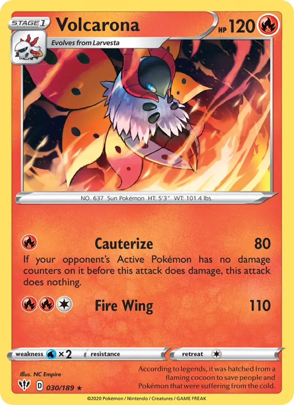 Volcarona #30 – Darkness Ablaze card