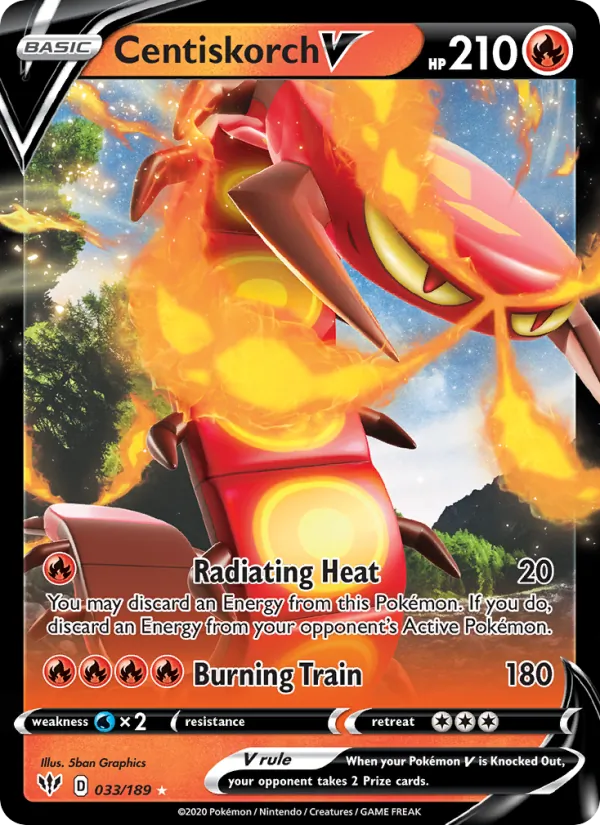 Centiskorch V #33 – Darkness Ablaze card