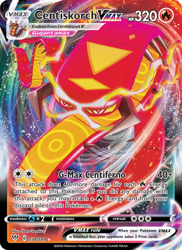 Centiskorch VMAX #34 – Darkness Ablaze card
