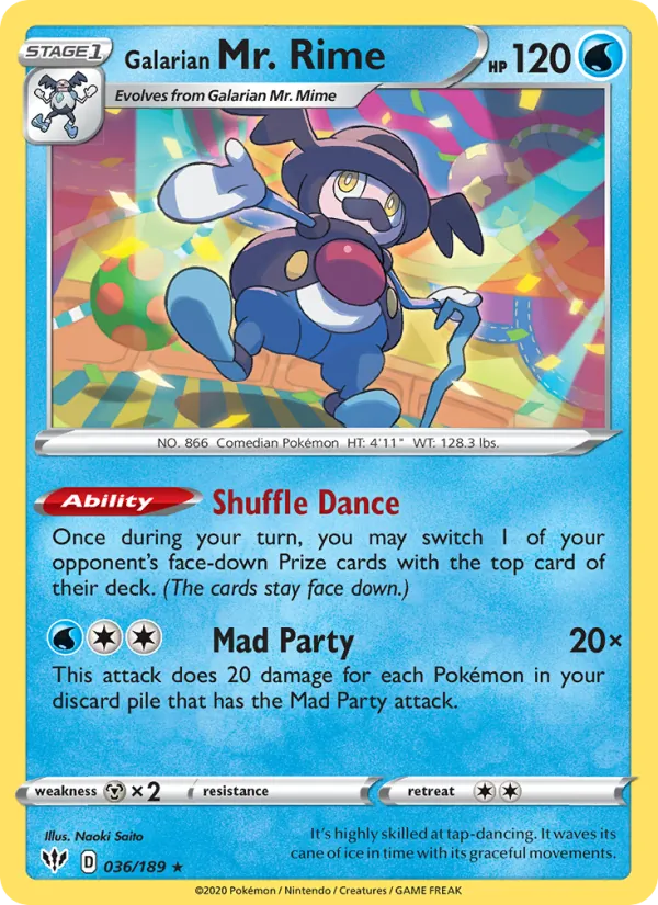 Galarian Mr. Rime #36 – Darkness Ablaze card