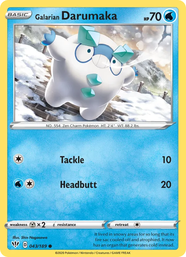 Galarian Darumaka #43 – Darkness Ablaze card