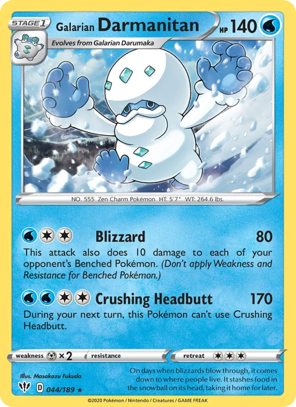 Galarian Darmanitan #44 – Darkness Ablaze card