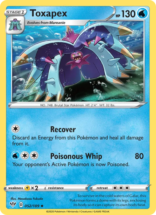 Toxapex #52 – Darkness Ablaze card