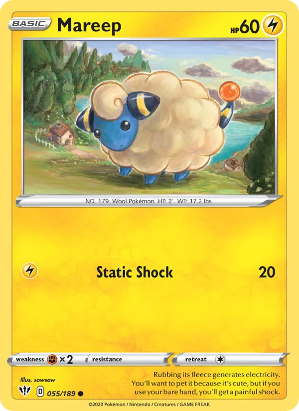 Mareep #55 – Darkness Ablaze card