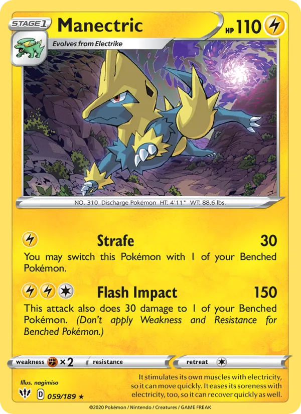 Manectric #59 – Darkness Ablaze card