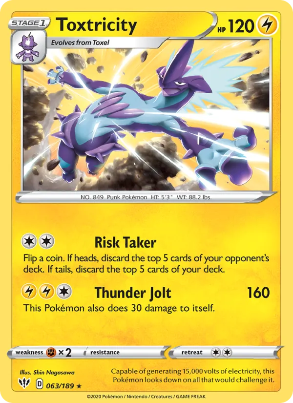 Toxtricity #63 – Darkness Ablaze card