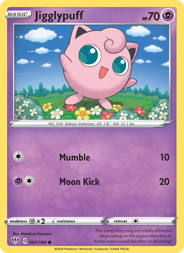 Jigglypuff #67 – Darkness Ablaze card