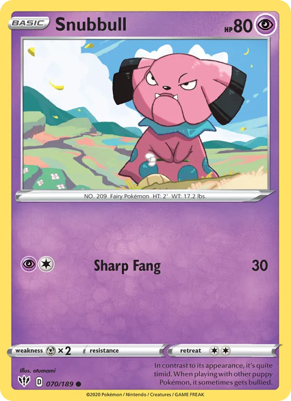Snubbull #70 – Darkness Ablaze card