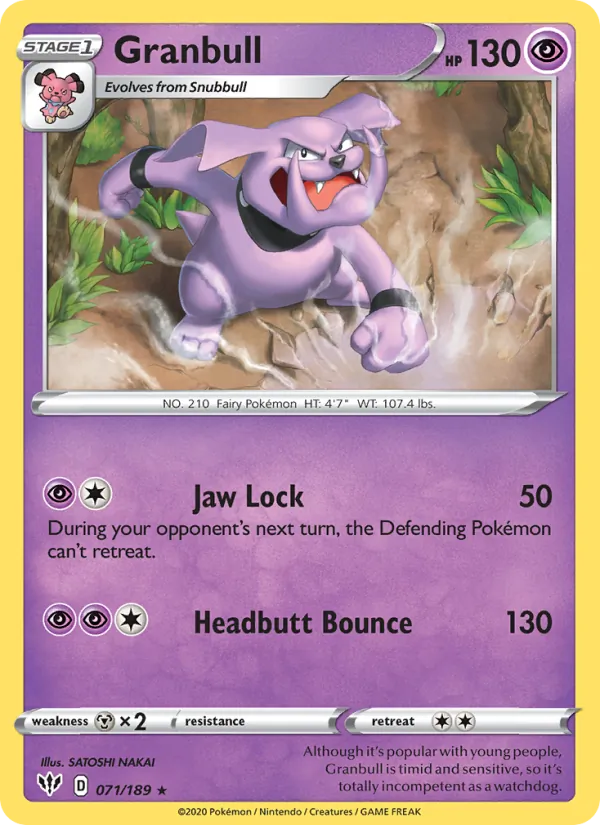 Granbull #71 – Darkness Ablaze card