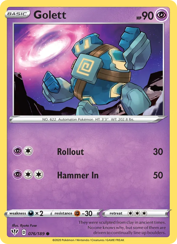 Golett #76 – Darkness Ablaze card
