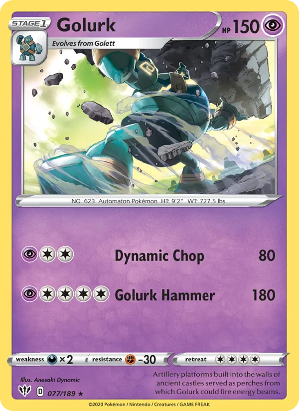 Golurk #77 – Darkness Ablaze card