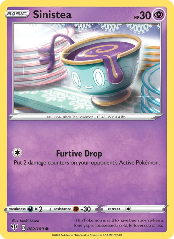Sinistea #82 – Darkness Ablaze card