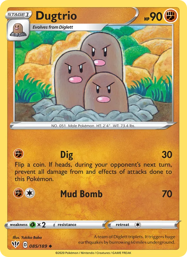 Dugtrio #85 – Darkness Ablaze card