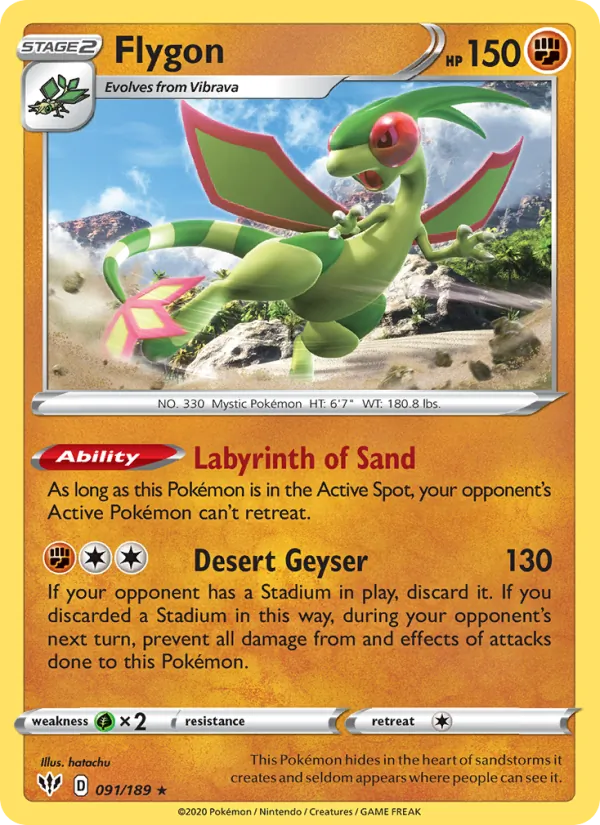 Flygon #91 – Darkness Ablaze card