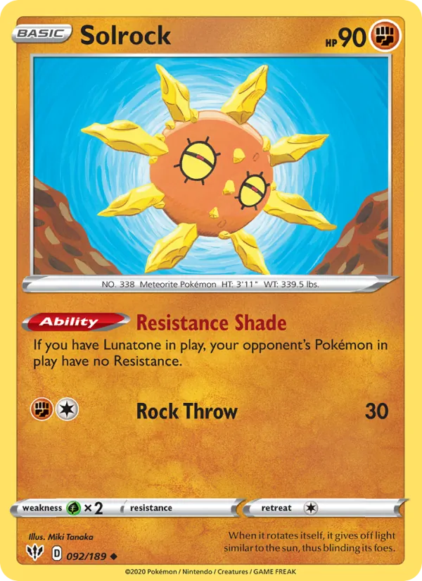 Solrock #92 – Darkness Ablaze card