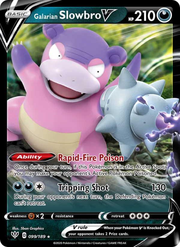 Galarian Slowbro V #99 – Darkness Ablaze card