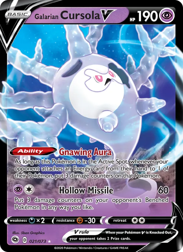 Galarian Cursola V #21 – Champion's Path card