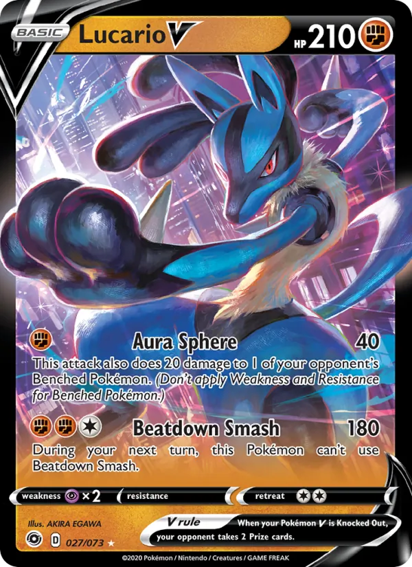 Lucario V #27 – Champion's Path card